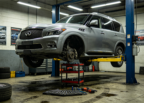Infiniti QX80 Inspection & Repair. What is the condition of the chassis?